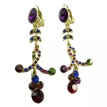 Les Trsors De Lily [P4311] - Дизайнерские клипсы Sissi разноцветное золото - 75x26 мм