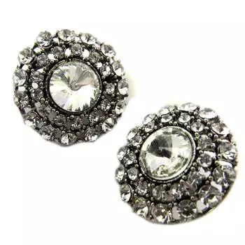 Les Trsors De Lily [P4655] - Серебристо-белый дизайнерский зажим Sissi - 25 мм