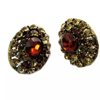 Les Trsors De Lily [P4693] - дизайнерский зажим Sissi золотисто-коричневого цвета - 25x20 мм