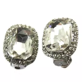 Les Trsors De Lily [P4979] - Серебристо-белый дизайнерский зажим Sissi - 18x15 мм