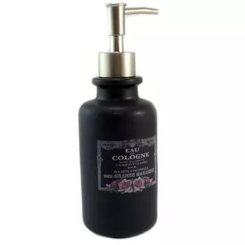 Les Trsors De Lily [P5327] - Керамический дозатор мыла Eau de Cologne черный (ретро) - 21x7 см