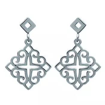 Les Trsors De Lily [P5347] - Серебряные серьги из стали «Кармен» - 25x15 мм