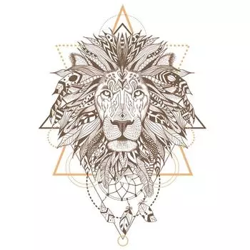 Les Trsors De Lily [P5449] - Лист наклеек Boho (Лев) - 50x70 см.
