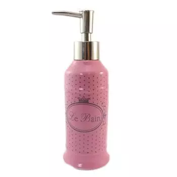Les Trsors De Lily [P5686] - Керамический дозатор мыла Le Bain розовый (ретро) - 20x6. 5 см