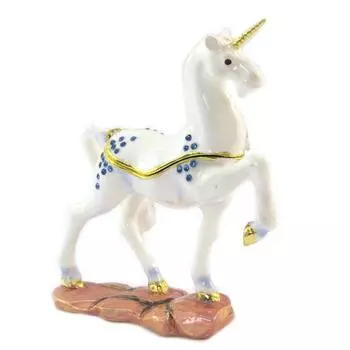 Les Trsors De Lily [P5730] - Шкатулка для драгоценностей Unicorn из слоновой кости - 11x9x2. 5 см