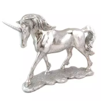 Les Trsors De Lily [P6537] - Фигурка из смолы Licorne My Unicorn серебряный блеск - 35x24x11 см