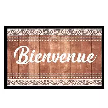 Les Trsors De Lily [P6548] - Комнатный коврик Welcome Boho коричнево-белый - 60x40 см