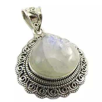 Les Trsors De Lily [P7079] - Серебряный кулон с лунным камнем Heaven - 33x33 мм
