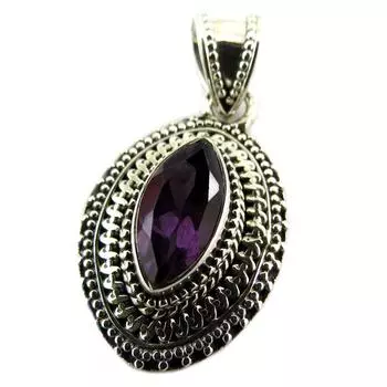 Les Trsors De Lily [P7234] - Серебряный кулон с аметистом Heaven - 23x17 мм