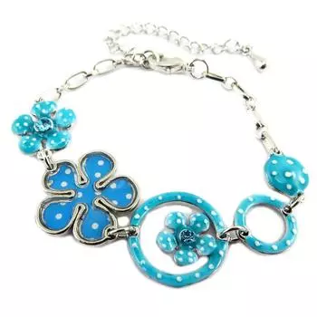 Les Trsors De Lily [P7406] - Дизайнерский браслет Acapulco синее серебро