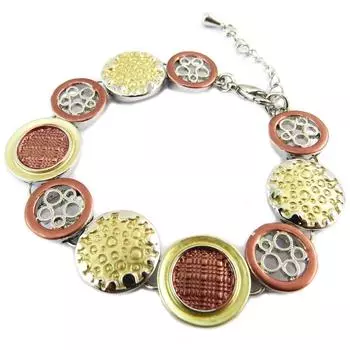 Les Trsors De Lily [P7414] - Дизайнерский браслет Акапулько бежевый розовый серебро