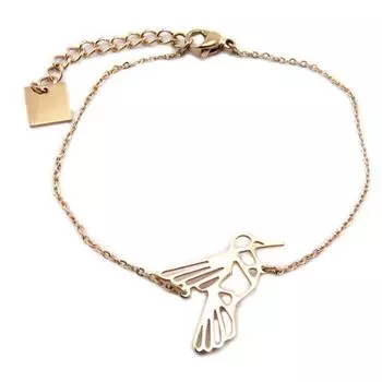 Les Trsors De Lily [P7720] - Стальной браслет Dove розовое золото - 18x18 мм