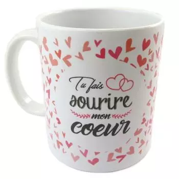 Les Trsors De Lily [P8496] - Керамическая кружка «Сообщения» (Вы заставляете мое сердце улыбаться)
