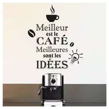 Les Trsors De Lily [P9094] - Лист с наклейками «Сообщения» (Чем лучше кофе, тем лучше идеи) - 20x70 см