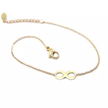 Les Trsors De Lily [P9158] - Браслет из нержавеющей стали Infini розовое золото (розовое золото) - 11x5 мм