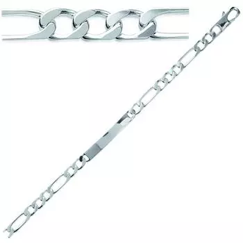 Les Trsors De Lily [P9950] — Серебряная цепочка-панцирь Identity (родиевое покрытие) — 20 см 6 мм