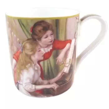 Les Trsors De Lily [Q0216] - Фарфоровая кружка Огюст Ренуар (девушки за фортепиано) - 12x9 см (38 л)