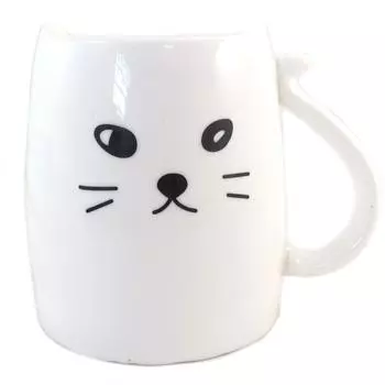 Les Trsors De Lily [Q0219] - Керамическая кружка Les Chats белый черный - 12x10 см