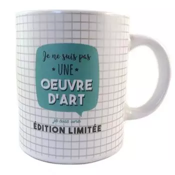 Les Trsors De Lily [Q0344] - Керамическая кружка Messages бирюзового цвета (я не произведение искусства, а ограниченная серия) - 30 сл.