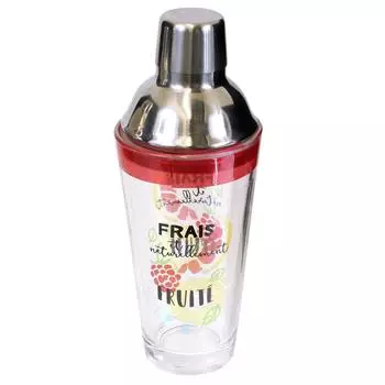 Les Trsors De Lily [Q0471] - Шейкер для стакана из прозрачного красного цвета «Fresh and Naturally Fruity» - 22x8. 5 см (40 мл) красный