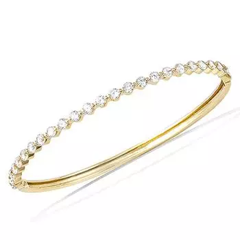 Les Trsors De Lily [Q1070] - Позолоченный браслет Sissi белое золото - 65x55 мм 3 мм