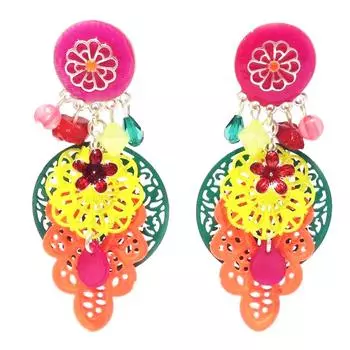 Les Trsors De Lily [Q1274] - Дизайнерские клипсы Lilipoupettes разноцветные, серебристые - 75x34 мм