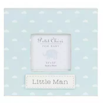 Les Trsors De Lily [Q2033] - Деревянная фоторамка Little Man синяя - 19x19 см - фото 9x9 см