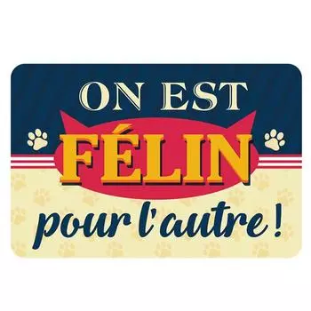 Les Trsors De Lily [Q2408] - Коврик для интерьера Messages (одно кошачье за другого!) - 60x40 см.