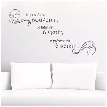 Les Trsors De Lily [Q2420] - Лист наклеек «Сообщения» (Прошлое-будущее-настоящее...) - 20x70 см чёрный