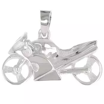 Les Trsors De Lily [Q2684] - Серебряный кулон Passion Moto - 23x14 мм