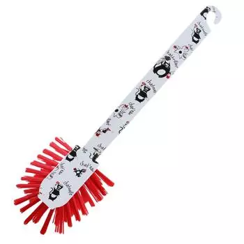 Les Trsors De Lily [Q3214] - Щетка для посуды Кошки бело-красная - 27x7. 5