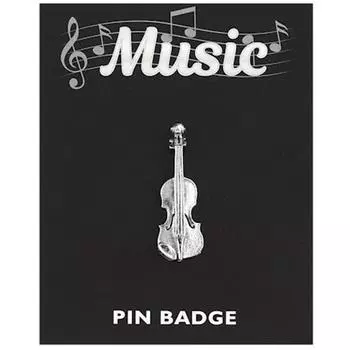 Les Trsors De Lily [Q3884] - Серебряная брошь «Музыка» (скрипка) - 35x10 мм
