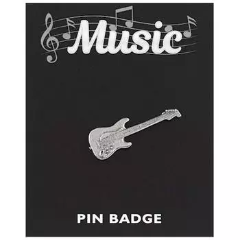 Les Trsors De Lily [Q3886] - Серебряная брошь-булавка Музыка (электрогитара) - 35x10 мм