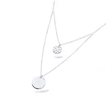 Les Trsors De Lily [Q4030] - Серебряное колье «Клеопатра», серебро (родиевое покрытие) - 40-45 см - 10 и 15 мм