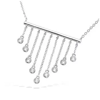 Les Trsors De Lily [Q4066] - Серебряное колье Sissi белое серебро (родий) - 33x32 мм.