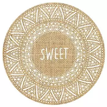 Les Trsors De Lily [Q4128] - Салфетки из мешковины Boho бежевый (Sweet) - 38,5 см.