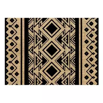 Les Trsors De Lily [Q4131] - Салфетки из мешковины Boho бежевый черный - 42x30 см.