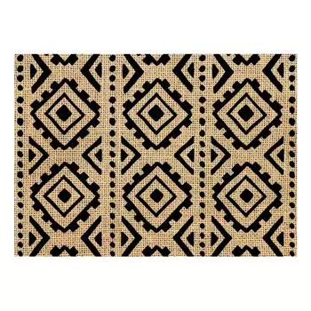 Les Trsors De Lily [Q4132] - Салфетки из мешковины Boho бежевый черный - 42x30 см бежевый