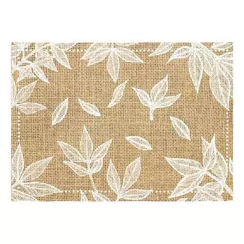 Les Trsors De Lily [Q4138] - Салфетки из мешковины Country бело-бежевого цвета - 42x30 см