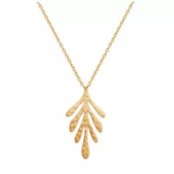 Les Trsors De Lily [Q4151] - Позолоченное колье Clopatra золотистое (кованое) - 30x15 мм (лист)