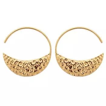 Les Trsors De Lily [Q4174] - Позолоченные серьги-кольца Клеапатры - 27 мм - 27x9 мм