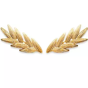 Les Trsors De Lily [Q4176] – Позолоченные серьги «Epi de пшеницы» – 16x6 мм