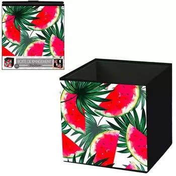 Les Trsors De Lily [Q4498] - Кубик для хранения Арбуз красный зеленый - 31x31 см.