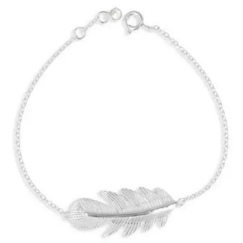 Les Trsors De Lily [Q4600] - Серебряный браслет «Бохо» серебристо-белый - 30x14 мм