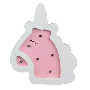 Les Trsors De Lily [Q4770] - Декор из светлого дерева Unicorn My Unicorn бело-розовый - 13. 5x13 см.