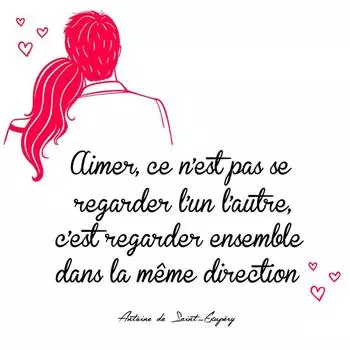 Les Trsors De Lily [Q4815] - Лист с наклейками «Цитаты» («Любить — значит смотреть вместе в одном направлении — Сент-Экзюпери») — 50x70 см