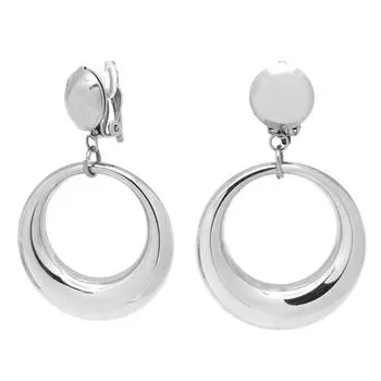 Les Trsors De Lily [Q5089] - Дизайнерские серьги из стали Клеопатра , серебро - 50x35 мм