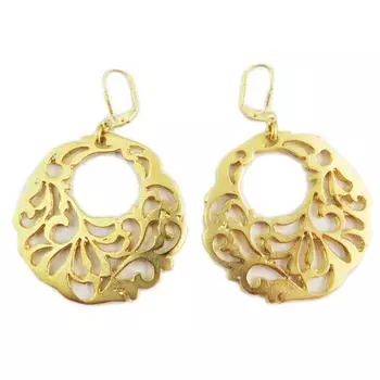 Les Trsors De Lily [Q5654] - Серьги-гвоздики ручной работы Клеопатра , золото - 45x45 мм