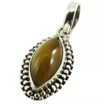Les Trsors De Lily [Q5691] - Серебряный кулон с тигровым глазом Heaven - 20x12 мм
