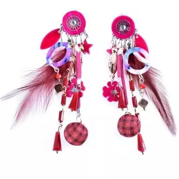 Les Trsors De Lily [Q5793] - Дизайнерские заколки Lilipoupettes серебристо-розовые - 10x3 см